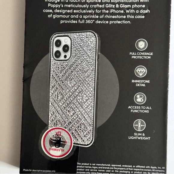 XO poppy Glitz & Glam Phone Case for IPhone 13 Pro Max - Picture 2 of 8